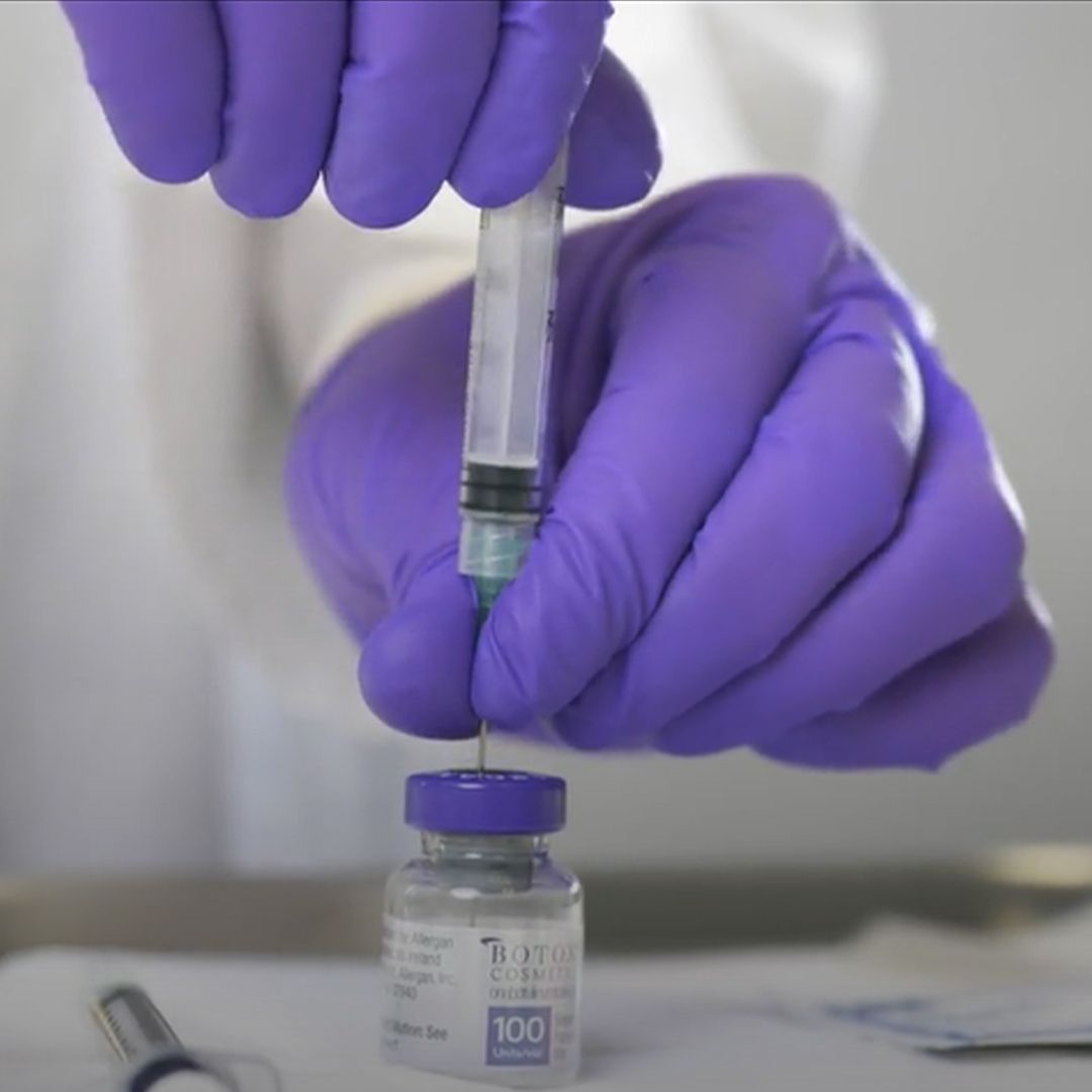 Filling syringe from Botox cosmetic vial.