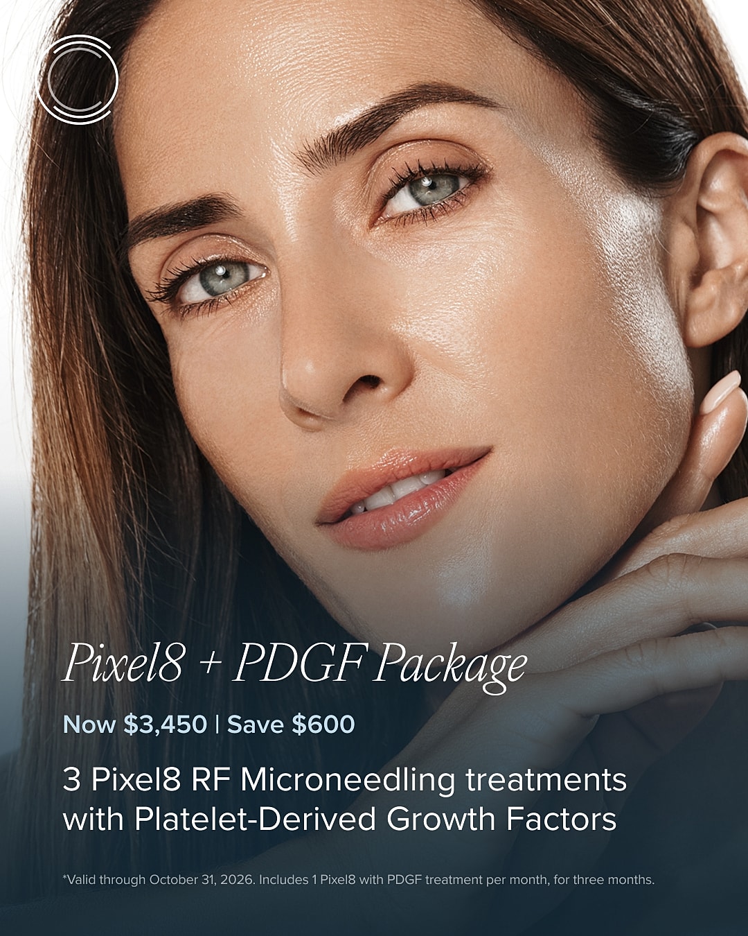Pixel8 and PDGF package promotion for skincare treatment.